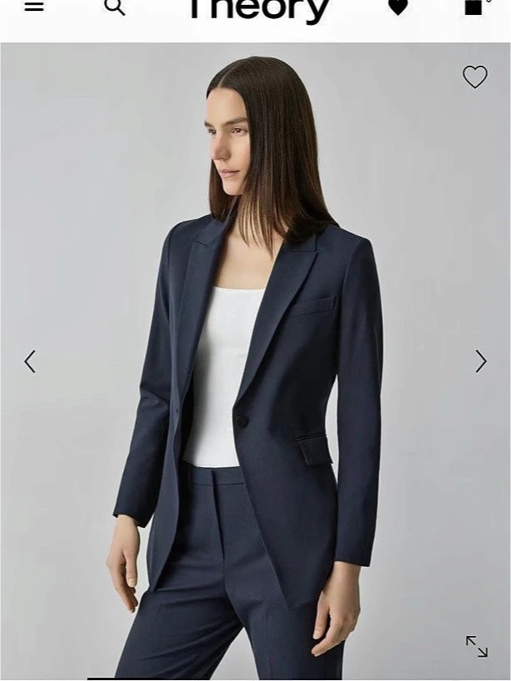 NWT Theory Etiennette Blazer Wool Blazer in Blue Size (2 )Small - Picture 3 of 11